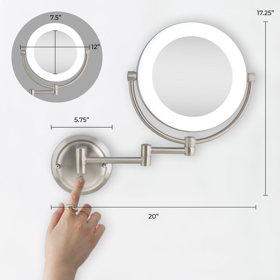 zadro-lexington-espejo-de-pared-iluminado-para-maquillaje-con-led-de-3-tonos-aum image 3