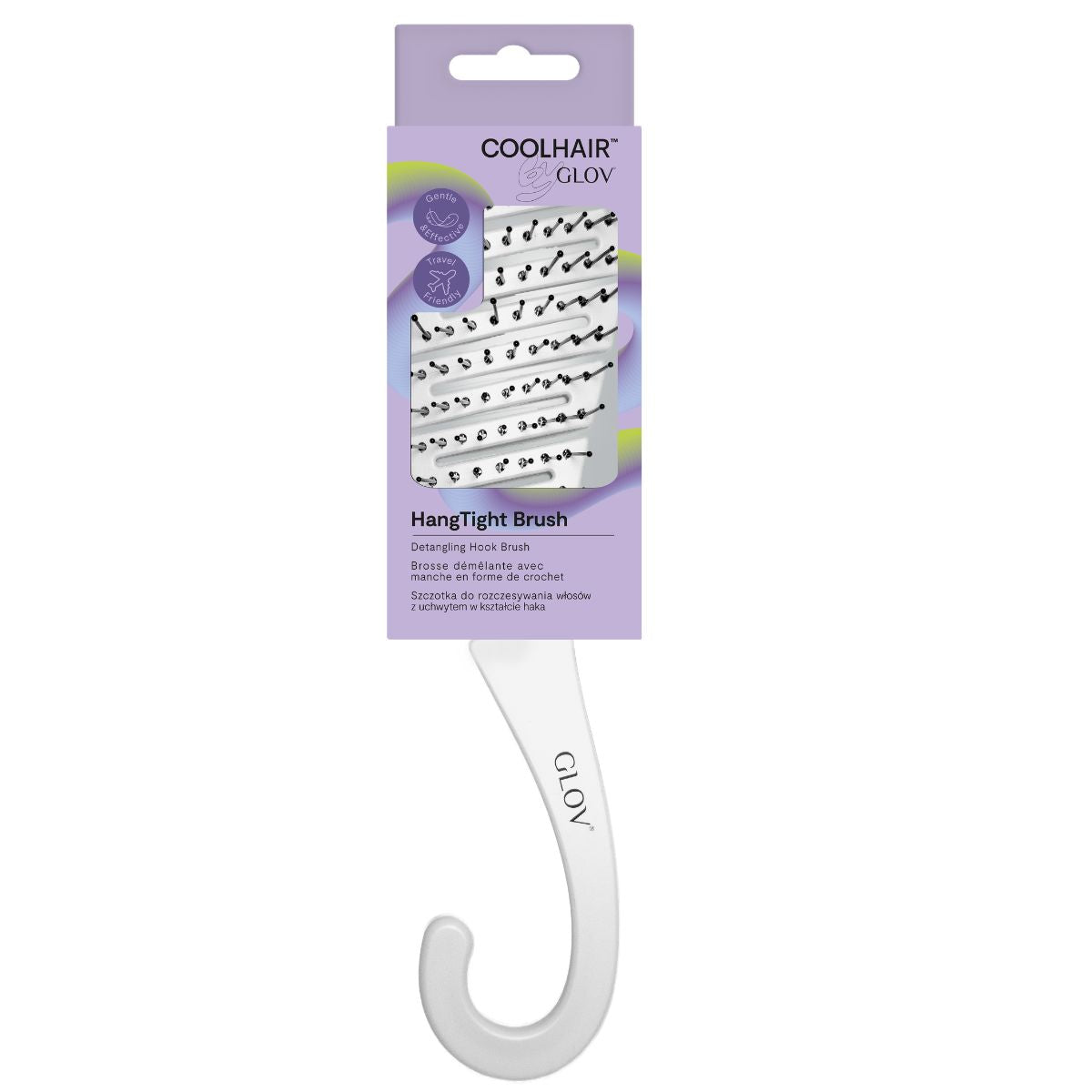 glov-hang-tight-cepillo-desenredante-con-asa-de-gancho image 1