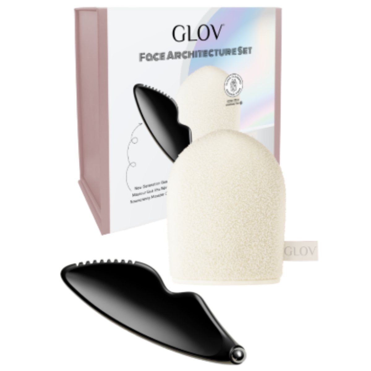 glov-face-architecture-set-set-de-cuidado-facial-con-gua-sha-y-guante-desmaquill image 1
