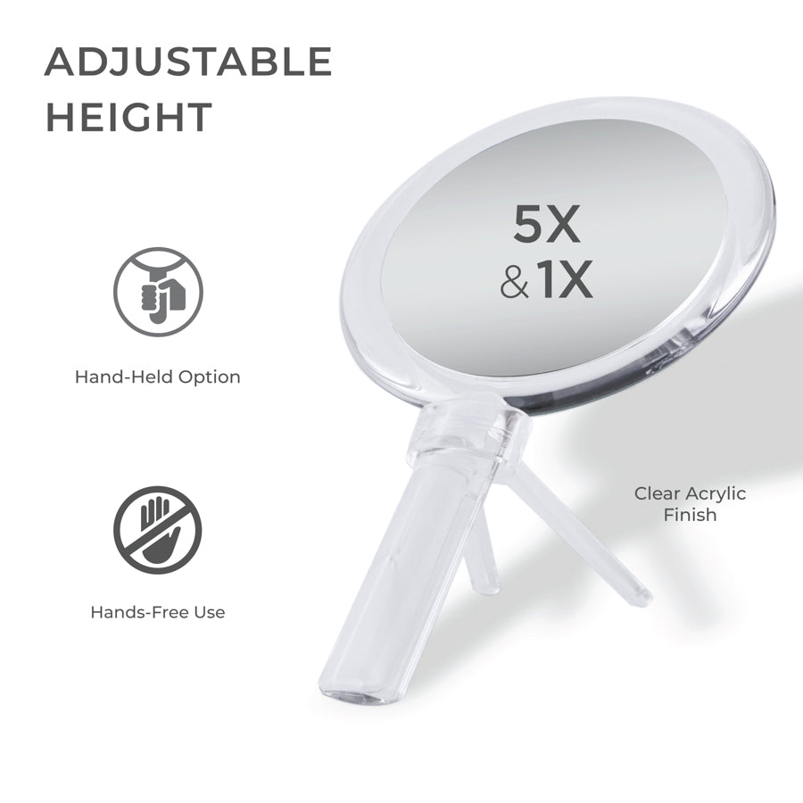 zadro-handheld-makeup-mirror-espejo-de-mano-de-doble-cara-5x-7x-1x-con-soporte-d image 3