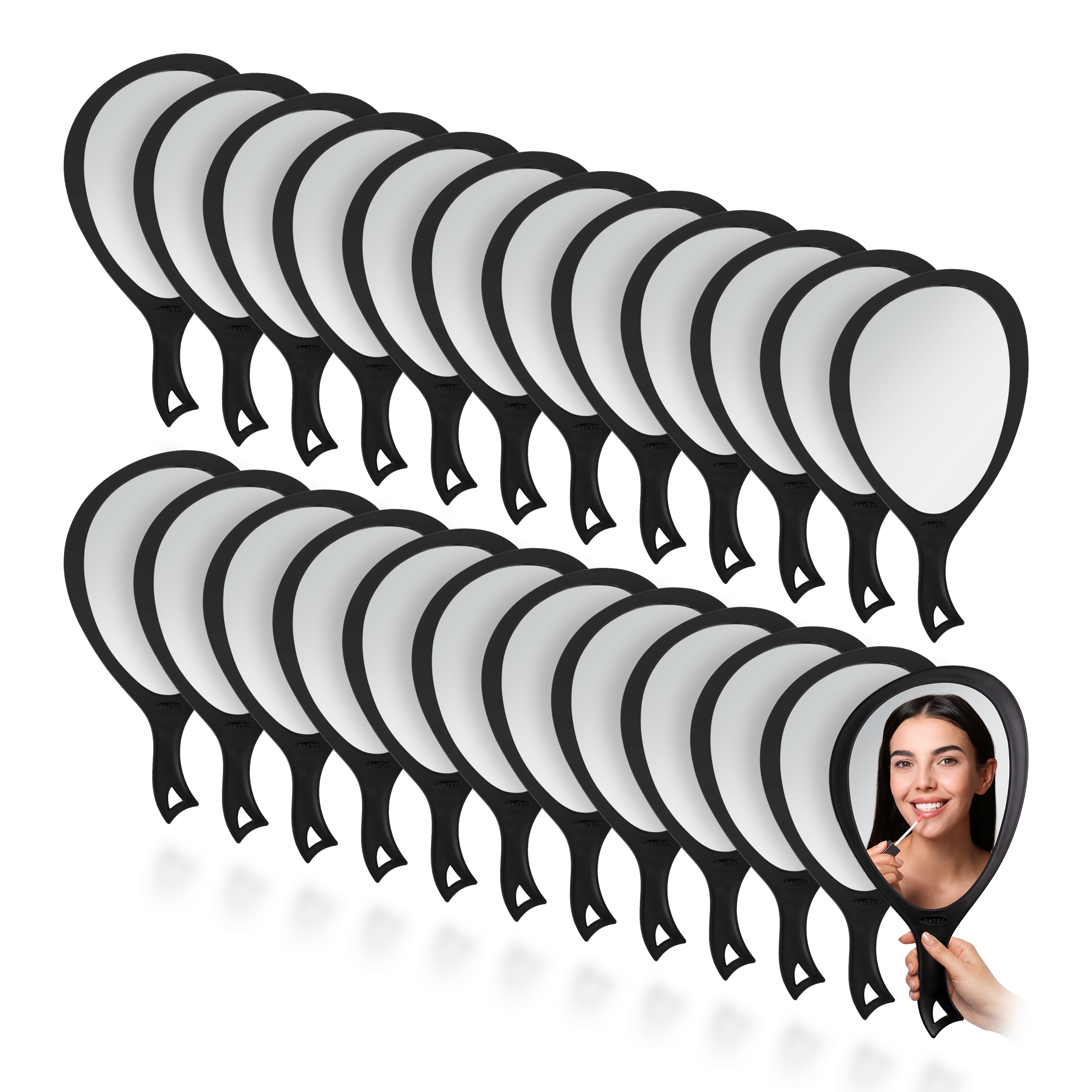 zadro-large-oval-hand-mirror-espejo-de-mano-oval-grande-tipo-gota-con-asa-curva- image 8