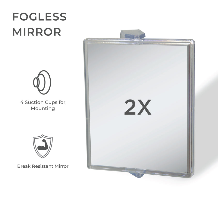 zadro-fogless-swivel-espejo-de-ducha-giratorio-antiniebla-con-aumento-2x-y-vento image 2