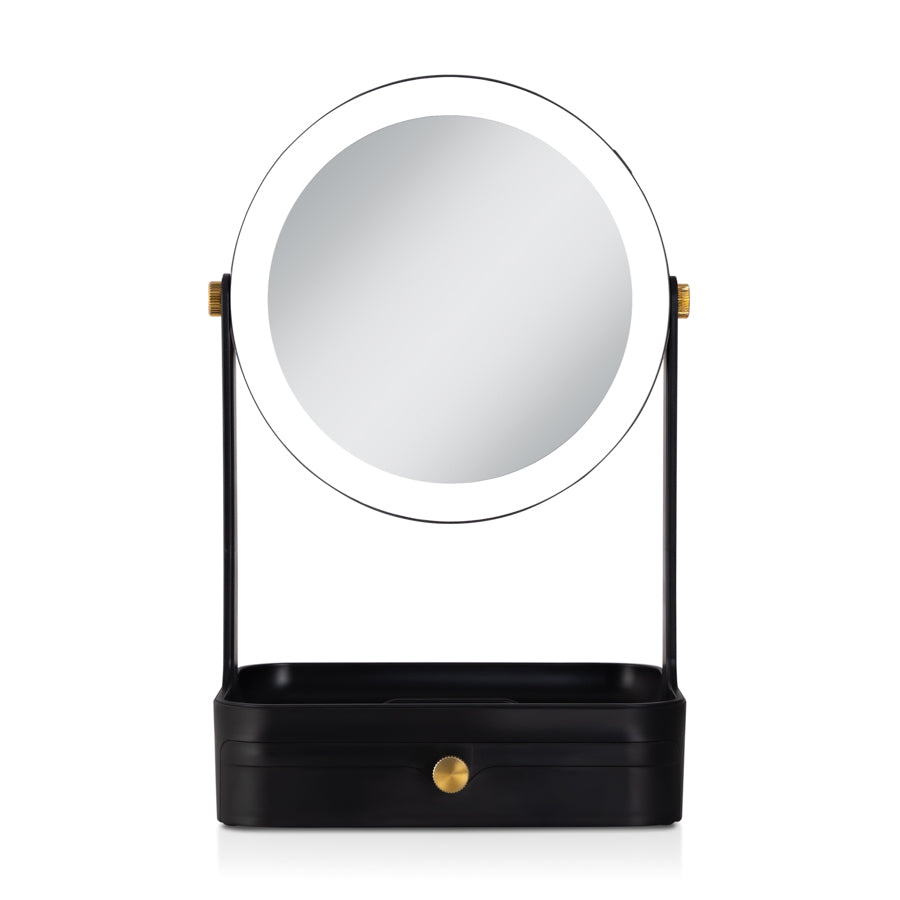 zadro-b2s-espejo-de-maquillaje-led-de-doble-cara-con-bandeja-y-caj-n-aumento-5x image 1