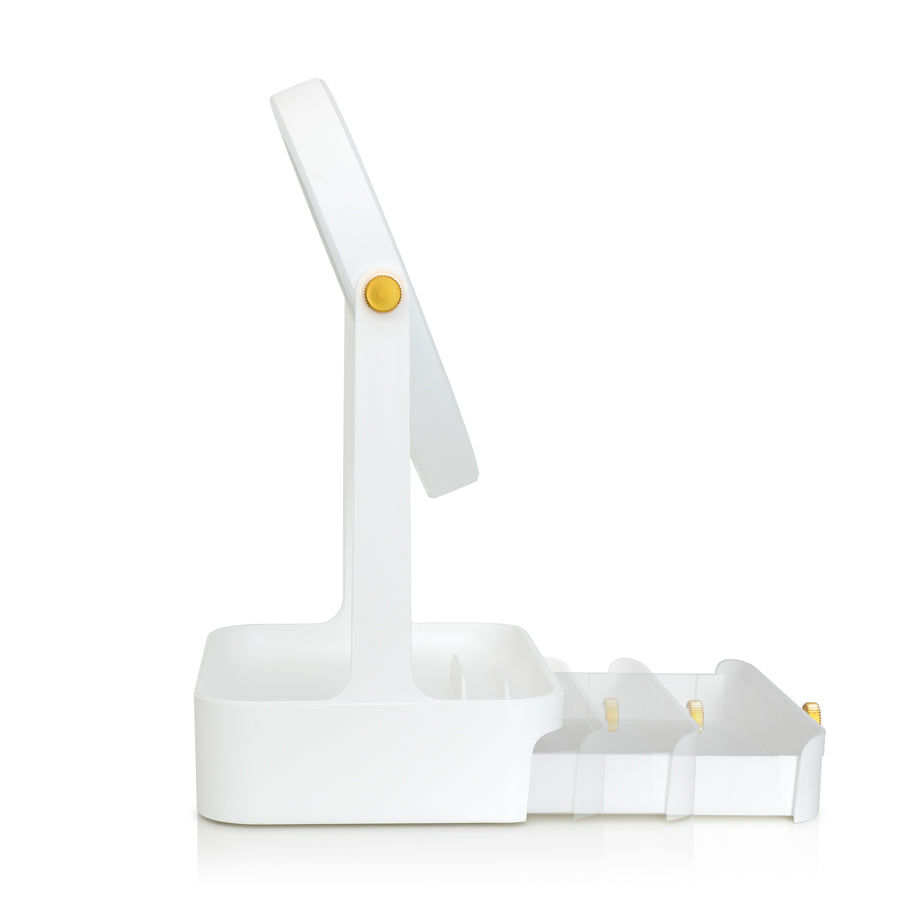 zadro-b2s-espejo-de-maquillaje-led-de-doble-cara-con-bandeja-y-caj-n-aumento-5x image 3