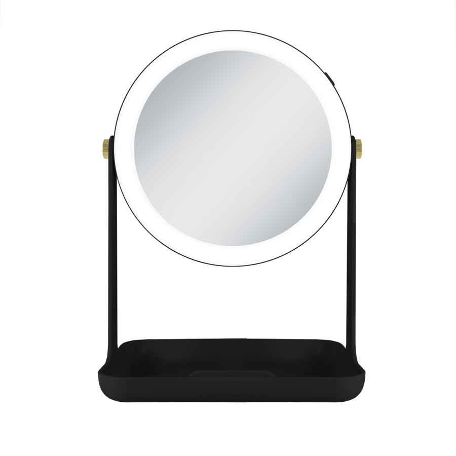 zadro-espejo-de-maquillaje-iluminado-con-luz-led-bandeja-y-soporte-de-m-vil image 1
