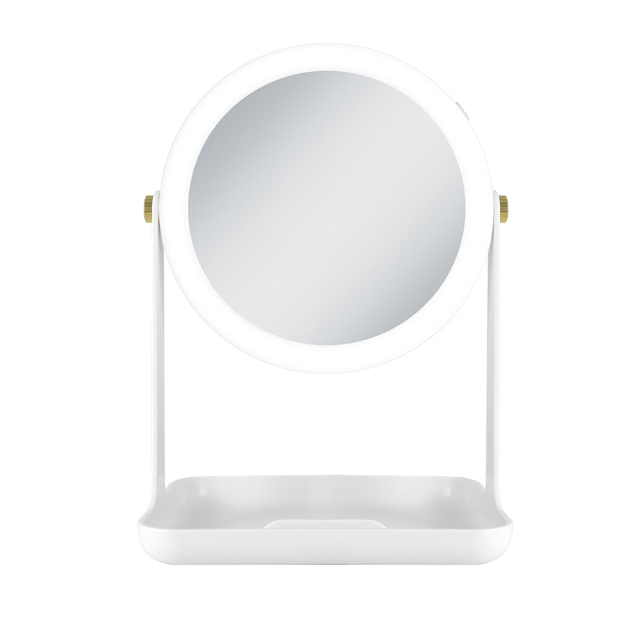 zadro-espejo-de-maquillaje-iluminado-con-luz-led-bandeja-y-soporte-de-m-vil image 2