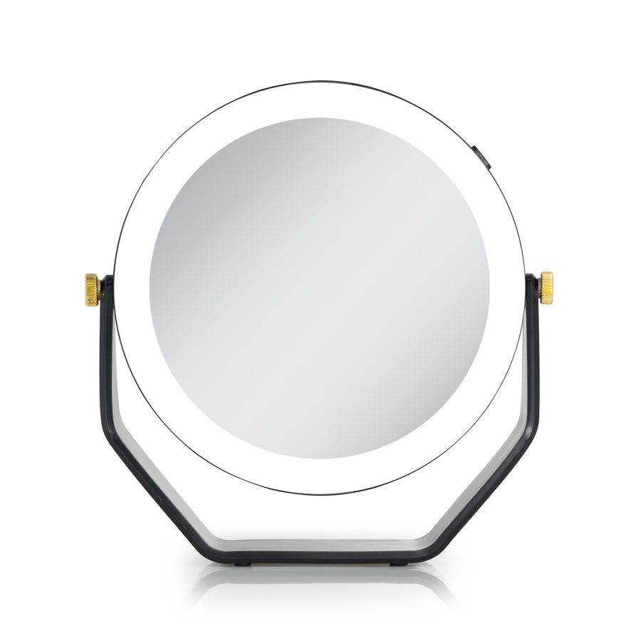 zadro-espejo-de-maquillaje-led-inal-mbrico-doble-cara-5x-1x-con-giro-360-y-pilas image 1