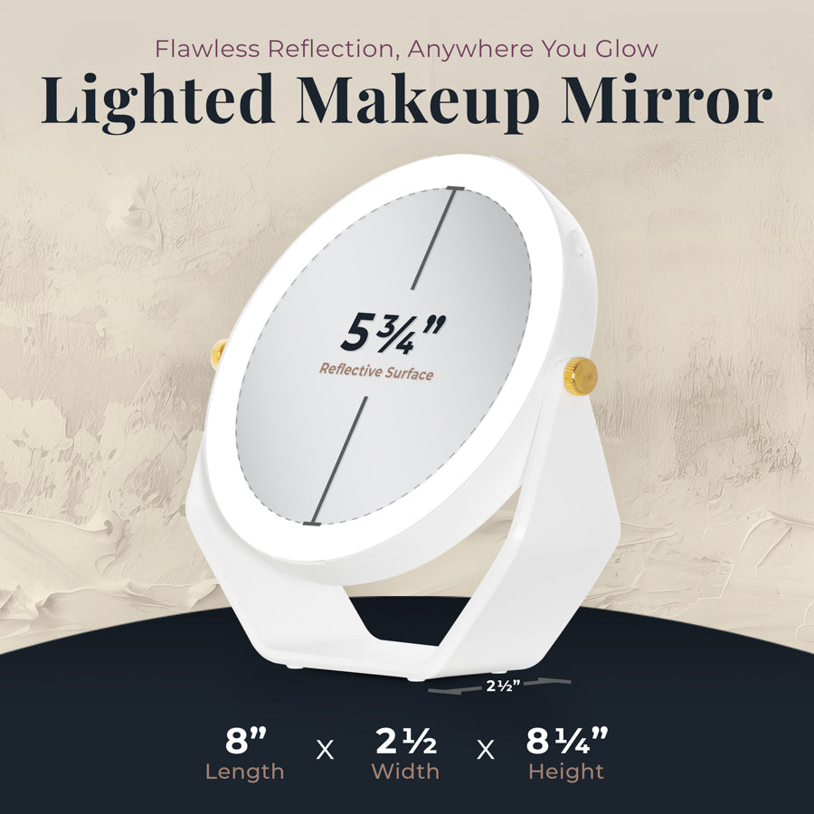 zadro-espejo-de-maquillaje-led-inal-mbrico-doble-cara-5x-1x-con-giro-360-y-pilas image 2