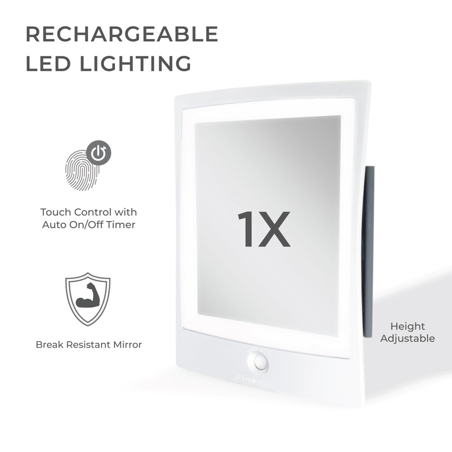 zadro-espejo-de-ducha-antivaho-con-luz-led-recargable-y-montaje-adhesivo image 2